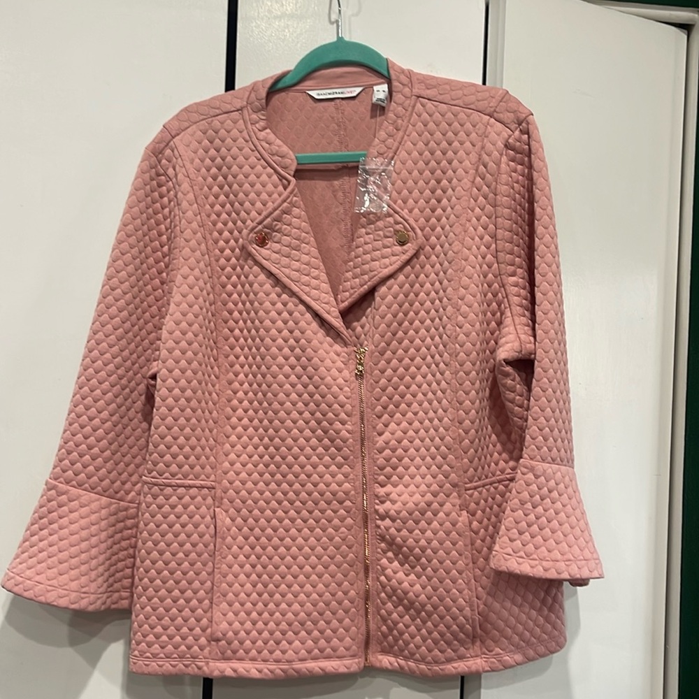 NWOT Isaac Mizrahi Live Pink Jacket